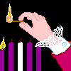 Advent candles 2nd Sunday ©ejm2000 (animated gif)