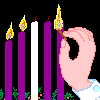Advent candles 3rd Sunday ©ejm2000 (animated gif)