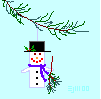 Snowman Decoration ©ejm2000 (animated gif 2.48kb)
