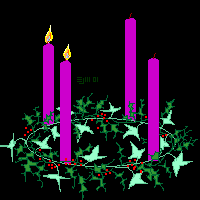 Advent wreathe 2nd Sunday  ©ejm2001 (animated gif)