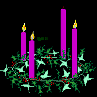 Advent wreathe 3rd Sunday ©ejm2001 (animated gif)