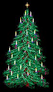 candlelit Christmas tree, star ©ejm2001 (animated gif 7.46kb)