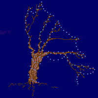 tree, blue string lights ©ejm2001 (animated gif 5.42kb)