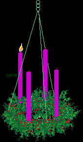Advent wreathe 1st Sunday  ©ejm2002 (animated gif)