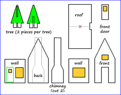 gingerbread house plans ©ejm 2013