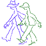 2 walkers (transparent background) ©ejm2000 (transparent animated gif 5.13kb)