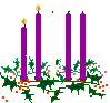 2nd Sunday in Advent candles ©ejm99 (animated gif 1.77kb)
