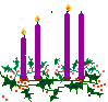 3rd Sunday in Advent candles ©ejm99 (animated gif 2.14kb)