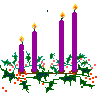 4th Sunday in Advent candles ©ejm99 (animated gif 2.43kb)