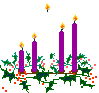 Christmas Day candles ©ejm99 (animated gif 2.49kb)