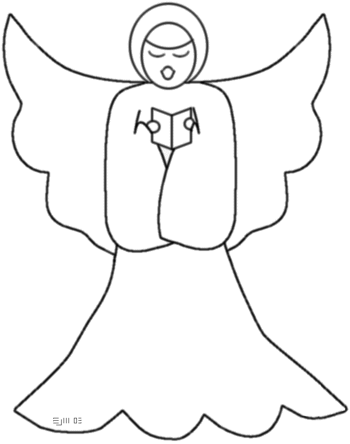 singing smiling angel with book - ©ejm2003