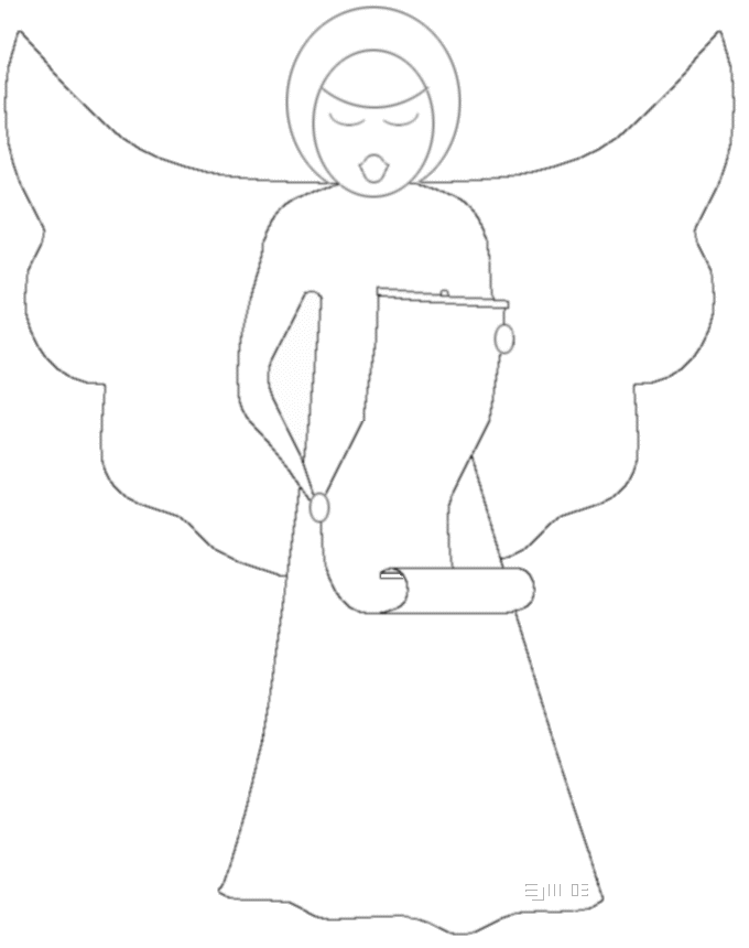 singing angel with scroll - ©ejm2003
