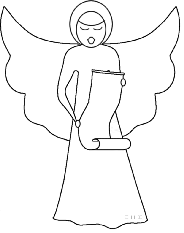 singing angel with book - ©ejm2003