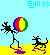 animated blow-up beachball and dog ©ejm98 animated gif(4.16kb)