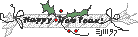 black and white Christmas cracker gif coloured with virtual felt pens