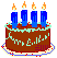 birthday cake (transparent background) ©ejm99 (transparent animated gif 995bytes)