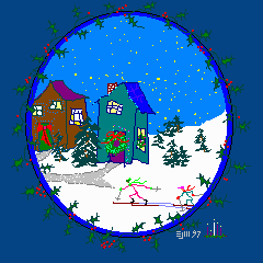 Christmas houses gif 7.10kb