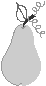 black and white pear