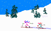 animated skiers ©ejm98 animated gif(13.2kb)