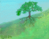 summer tree with roots ©ejm2004 (coloured version - gif 6.94kb)