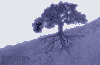 summer tree with roots ©ejm2004 (dark blue version - gif 2.85kb)