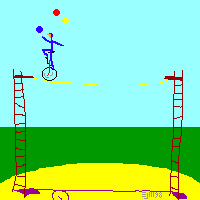 juggler on a unicycle -©ejm98 gif(1.77kb)